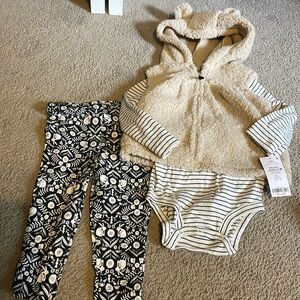 Carters baby girl 3 piece set size 18 months NWT